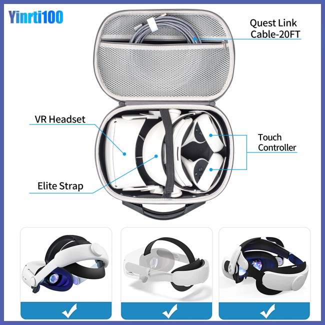 Túi Đựng Mắt Kính Thực Tế Ảo Meta Quest Pro / oculus Quest2 VR Sức Chứa Lớn Tiện Dụng Mang Theo Du Lịch