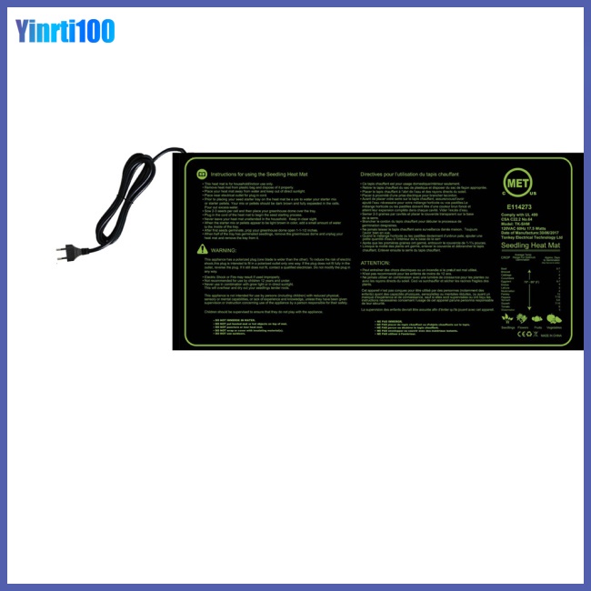 Tấm Đệm Sưởi Ấm Hạt Giống Trồng Cây Chống Thấm Nước Chịu Nhiệt Không Đổi Màu Yinrti