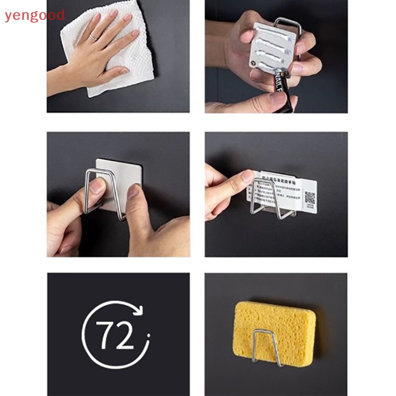 Giá Đỡ Miếng Bọt Biển Rửa Chén Bằng Thép Không Gỉ Tự Dính