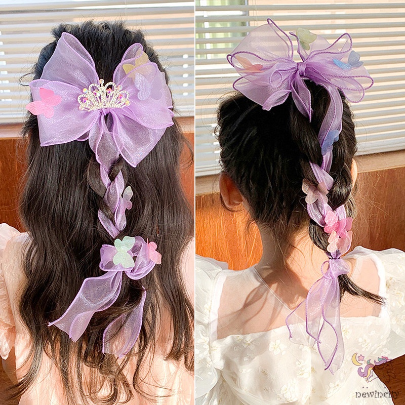 Kẹp Tóc Hình Nơ Bướm Xinh Xắn Phong Cách Hàn Quốc Cho Bé Gái
