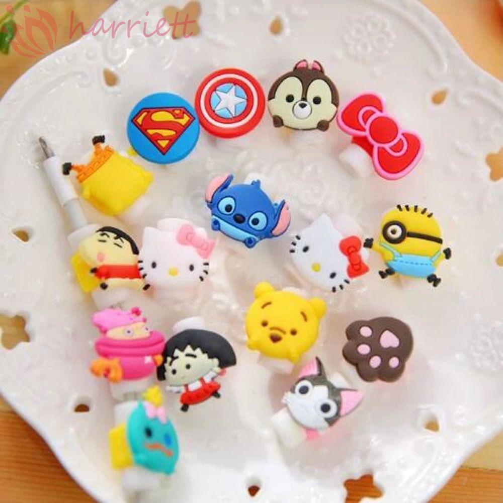 Phụ Kiện Bảo Vệ Dây Cáp Sạc / Tai Nghe Điện Thoại Họa Tiết Hoạt Hình Dễ Thương Tiện Dụng