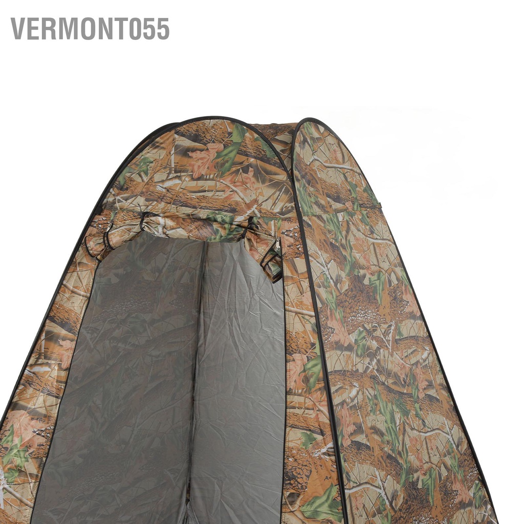 Vermont055 Lều Bật Lên Họa Tiết Lá 3 Cửa Sổ Thể Thao Cho Bóng Mát Vệ Sinh Tắm Thay Cắm Trại Đi Bộ Đường Dài Câu Cá