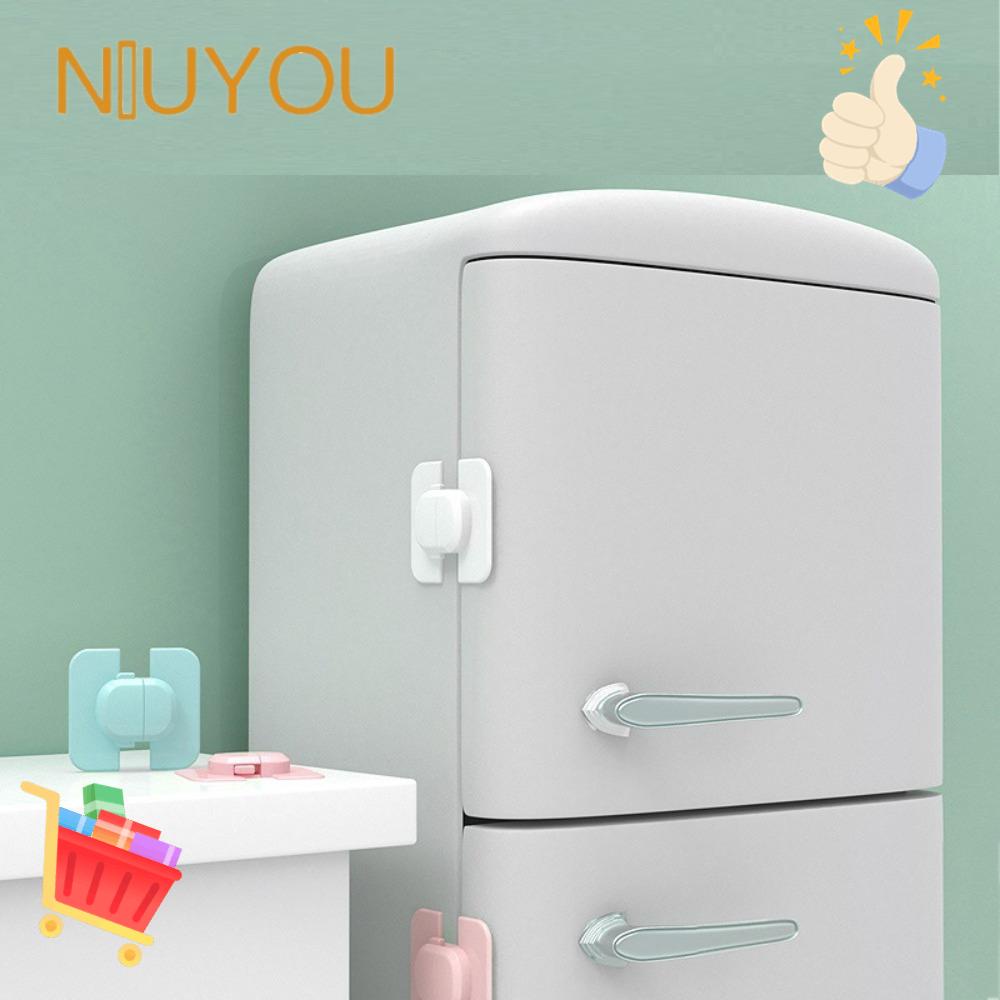 NIUYOU Set 2 Khóa Cửa Tủ Lạnh Đa Năng Bảo Vệ An Toàn Cho Bé