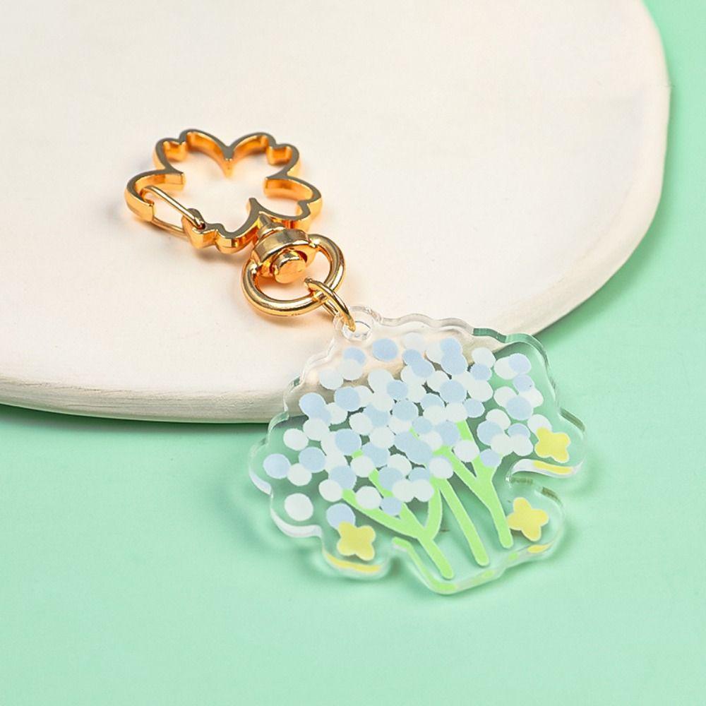 MELODG Móc Khóa Bằng Acrylic Họa Tiết Hoa Tulip Dễ Thương