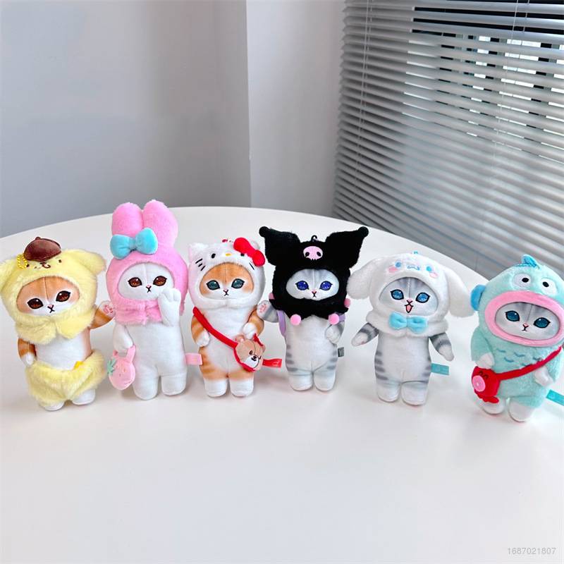 Thú Nhồi Bông Hình Mèo Mofusand SY2 Sanrio x Kuromi Melody Cinnamoroll YS2