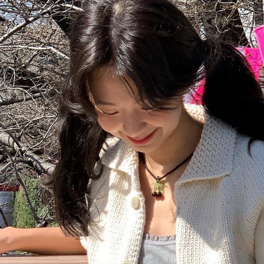 Vòng Cổ Chuỗi Hạt 26Eddie Cherry Phong Cách Hàn Quốc Ngọt Ngào Cho Nữ