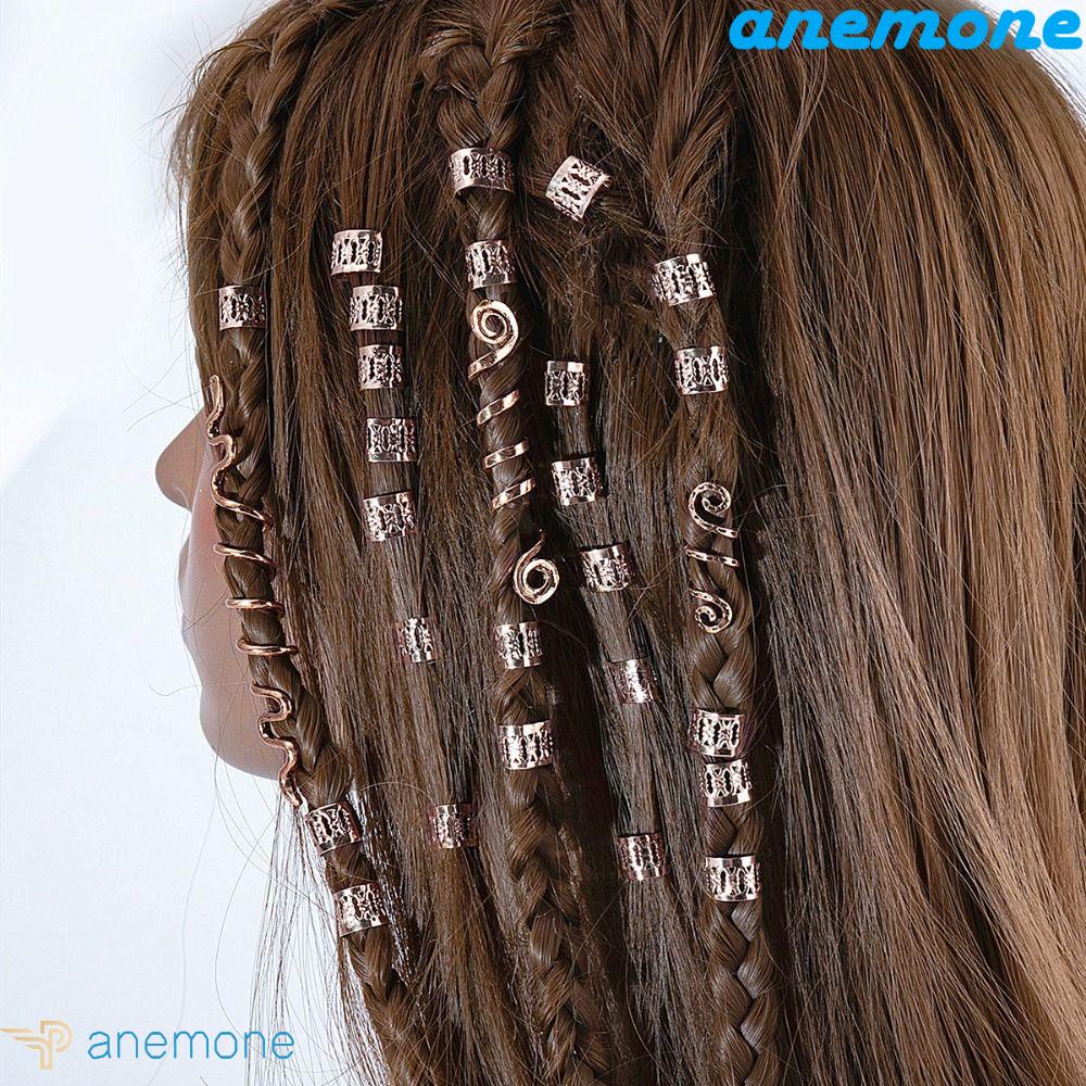 Set 28 Dây Cột Tóc Dạng Xoắn Ốc Bằng Hợp Kim Phong Cách Dân Tộc|Khóa Thắt Bím Tóc Chống Bẩn Dành Cho Nữ