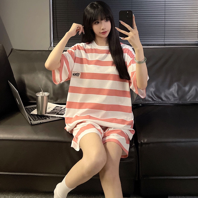 Đồ ngủ Cotton Mỏng Tay Ngắn Thời Trang Xuân Thu Cho Nữ