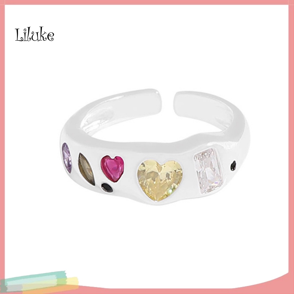 Nhẫn Đính Đá Nhiều Màu Kiểu Dáng Thời Trang Cho Nữ