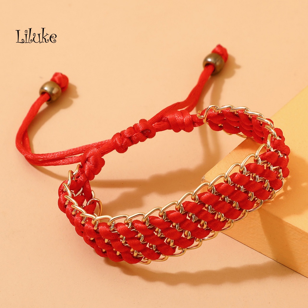 Vòng Tay Dây Bện Trang Trí Mặt Hình Học Thời Trang Cho Nữ