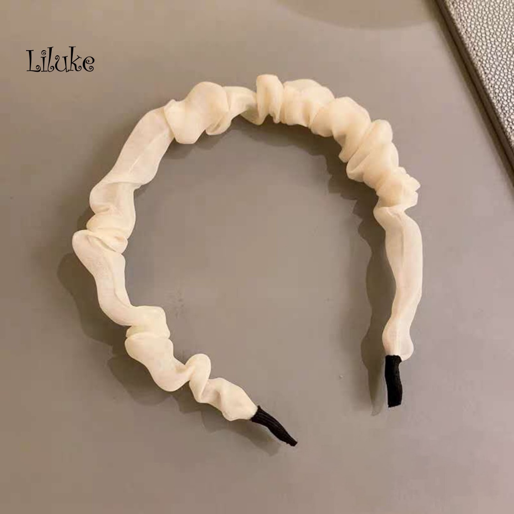 Băng Đô Cài Tóc Bằng Vải Organza Chống Trượt Màu Sắc Thời Trang