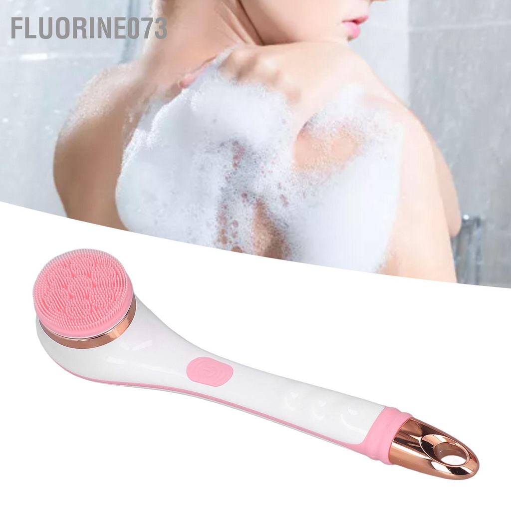 Fluorine073 Bộ bàn chải cơ thể bằng điện tắm rửa có sạc lại Máy chà sàn không thấm nước tay cầm dài