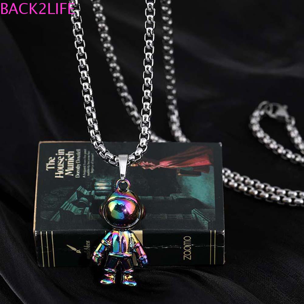 Vòng cổ Mặt Hình Phi Hành Gia Nhiều Màu Sắc Phong Cách Hip hop Hàn Quốc Cho Nữ Back2Lilife