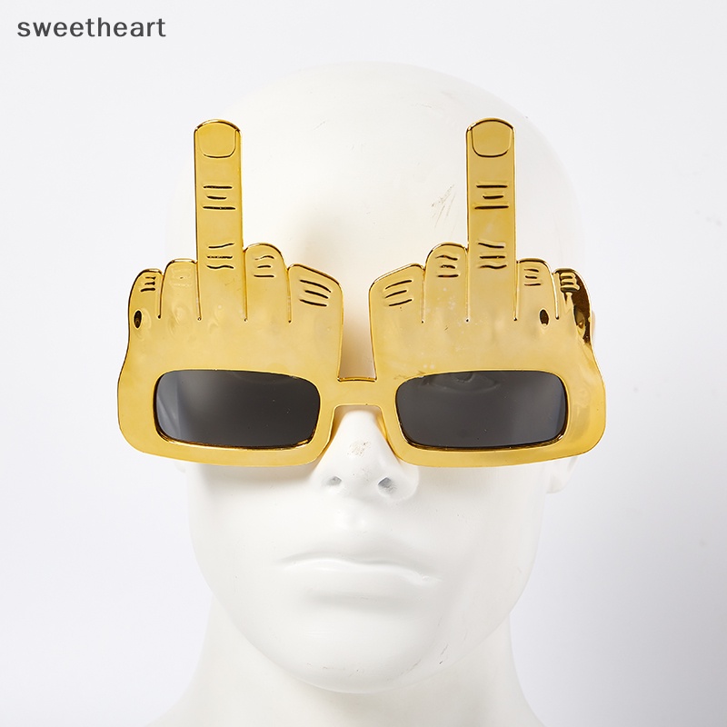 Sáng tạo dọc Ngón tay giữa bên kính trang trí đạo cụ vui Kính mát mới