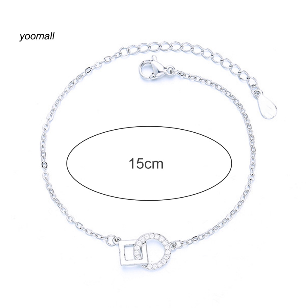 Vòng Đeo Tay Đính Đá Lấp Lánh Có Thể Điều Chỉnh Dành Cho Nữ