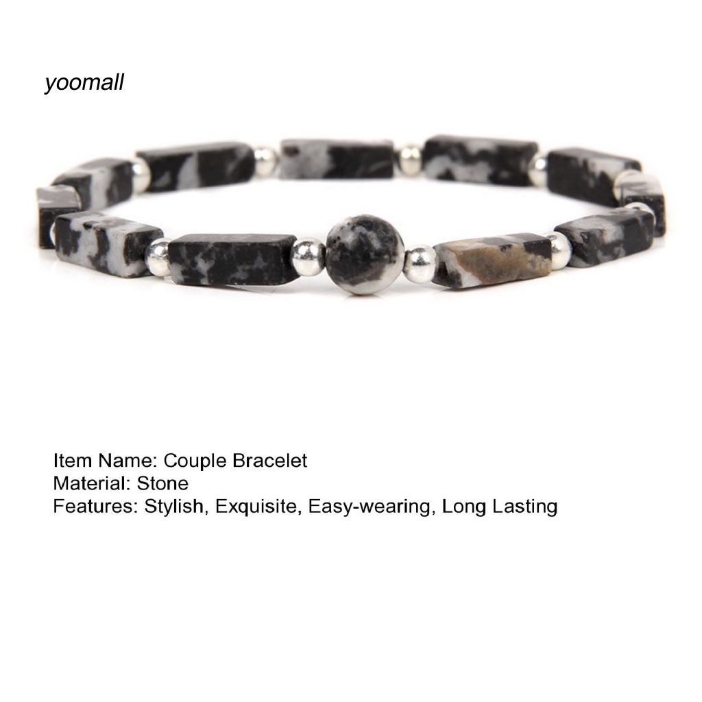 Vòng Tay Chuỗi Hạt Đá Tự Nhiên Không Gây Kích Ứng Siêu Nhẹ Thời Trang Cho Cặp Đôi