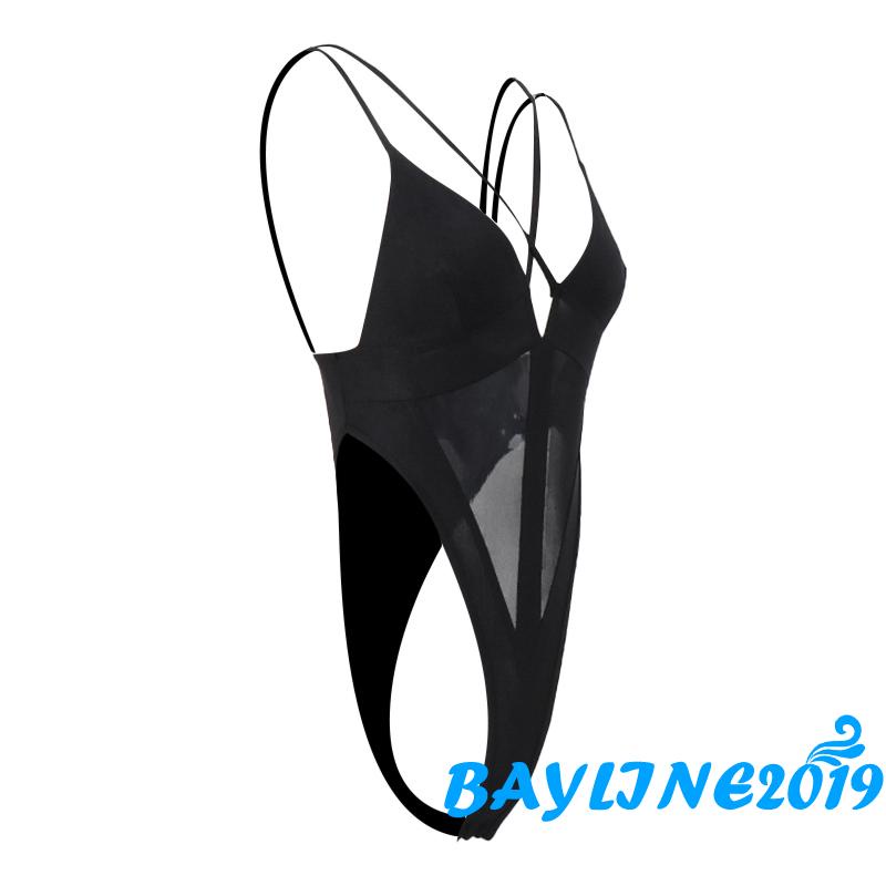 Bộ Áo Liền Quần Hai Dây Kiểu Lưới Spaghetti Cho Nữ