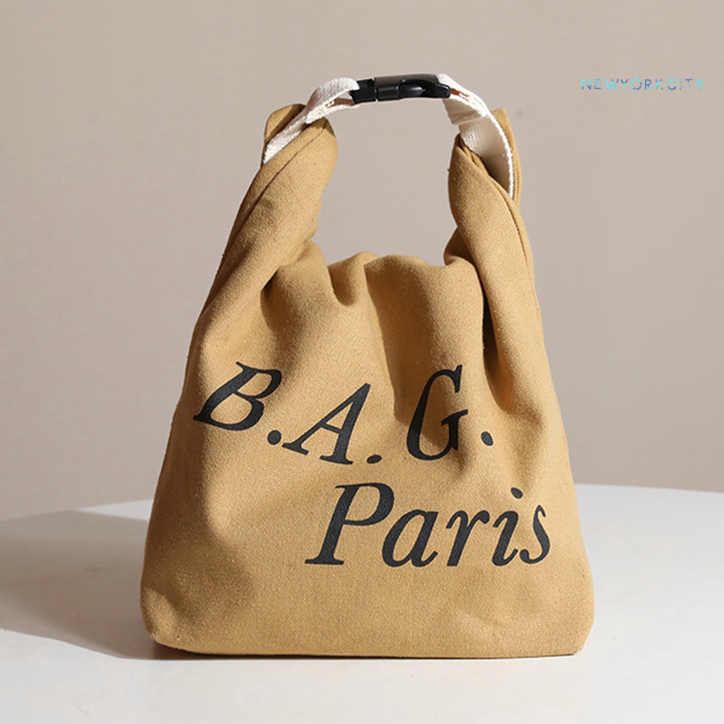 Cy-bento Túi Đựng Hộp Cơm Trưa Xách Tay Chịu Tải Mạnh Thiết Kế Khóa Cài Phong Cách Hàn Quốc Sử Dụng