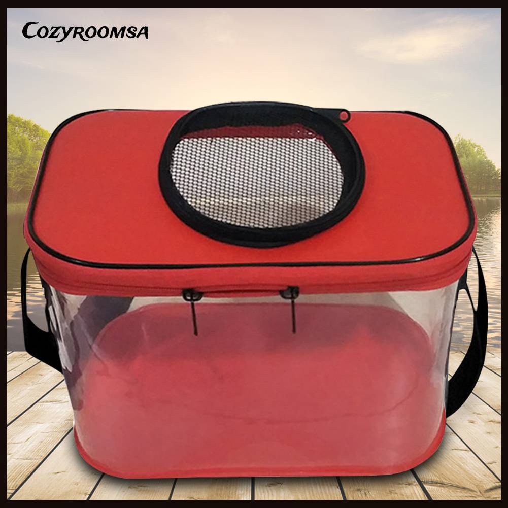 Xô Đựng Cá Bằng EVA Trong Suốt Thoáng Khí Có Thể Gấp Gọn Tiện Dụng