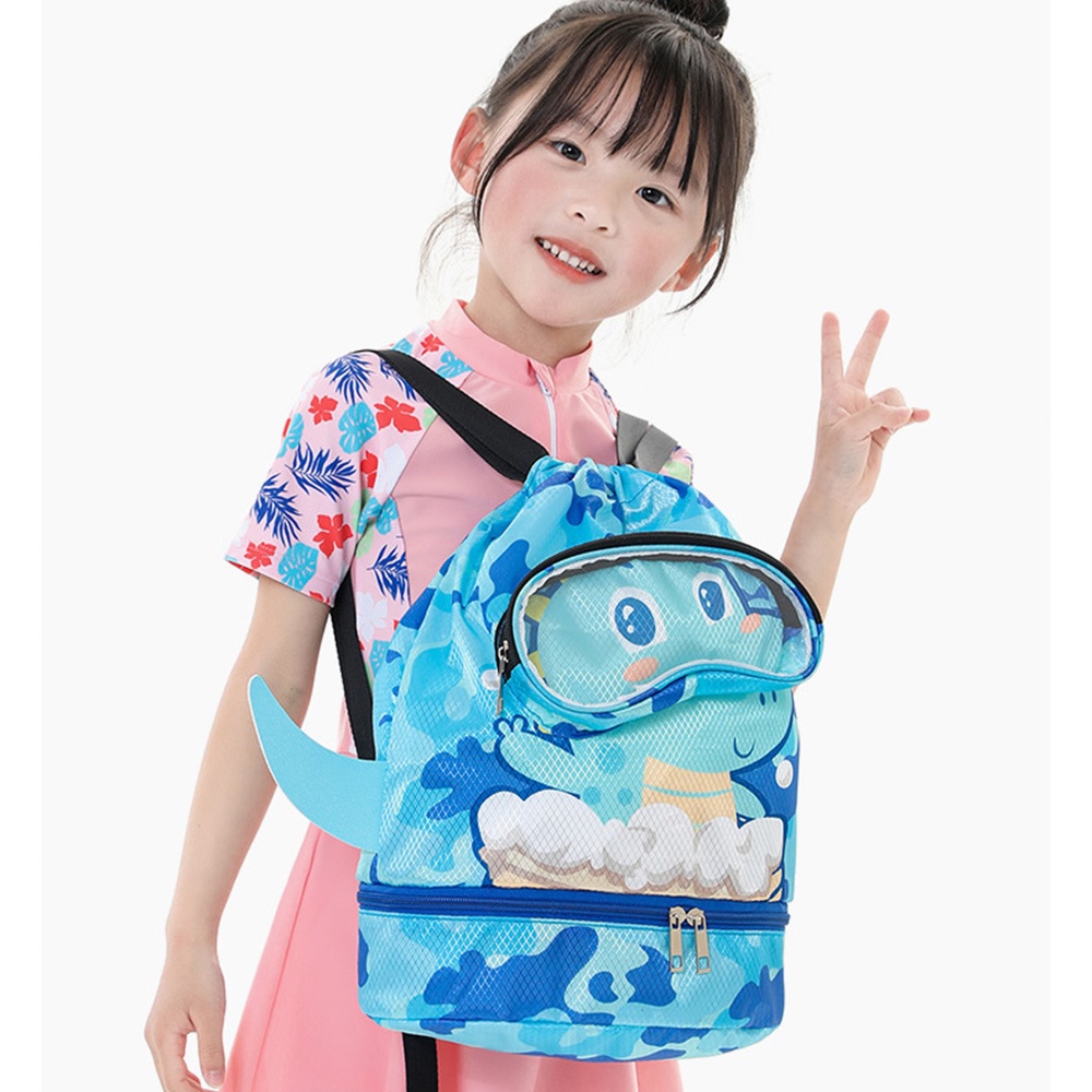 Balo Thể Thao Bằng Vải Oxford Phân Ngăn Ướt Và Khô Cho Trẻ Em