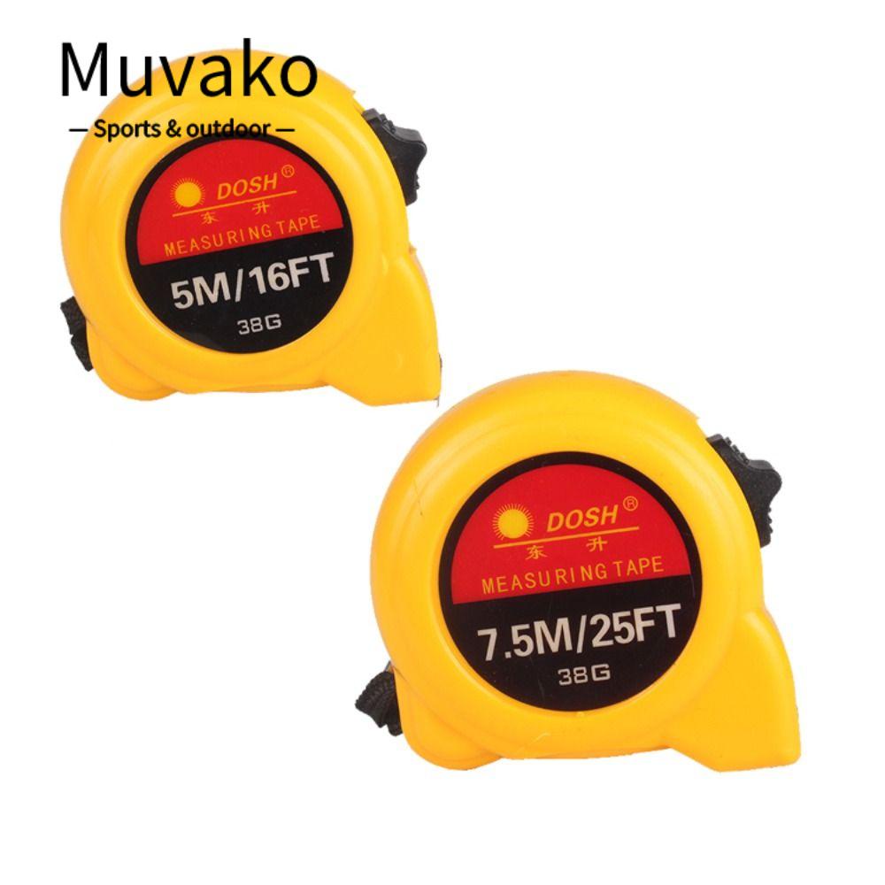 MUVAKO Bộ 2 Thước Đo Gỗ Tự Khóa Độ Chính Xác Cao 5M + 7.5M
