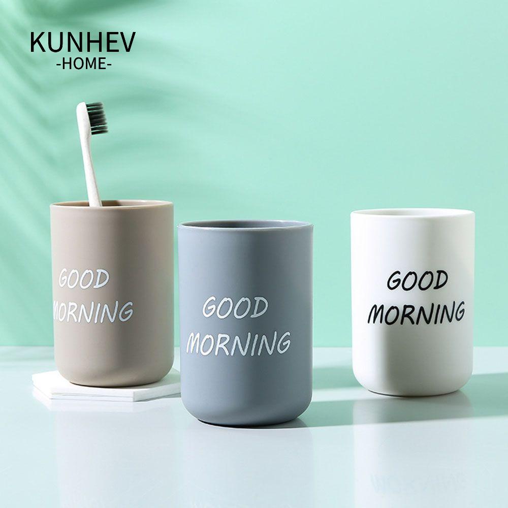 KUNHEV Giá Đỡ Bàn Chải Đánh Răng Cốc Súc Miệng Thiết Kế Độc Đáo Nhỏ Gọn Tiện Dụng Mang Theo Du Lịch