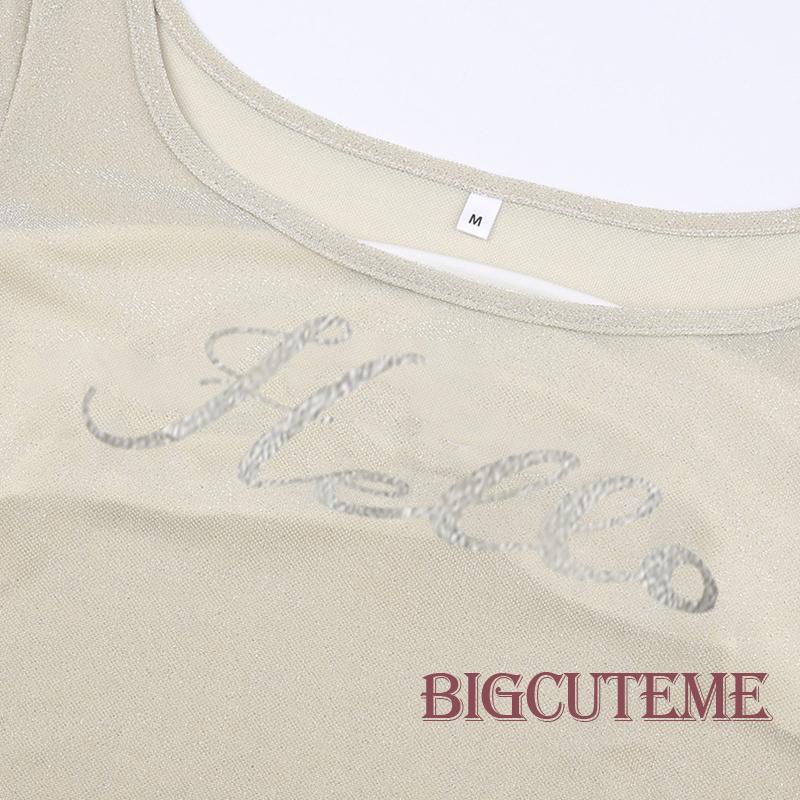 Áo Thun Lửng Tay Dài Đính Kim Sa Lấp Lánh Thời Trang Xuân Hè Cho Nữ