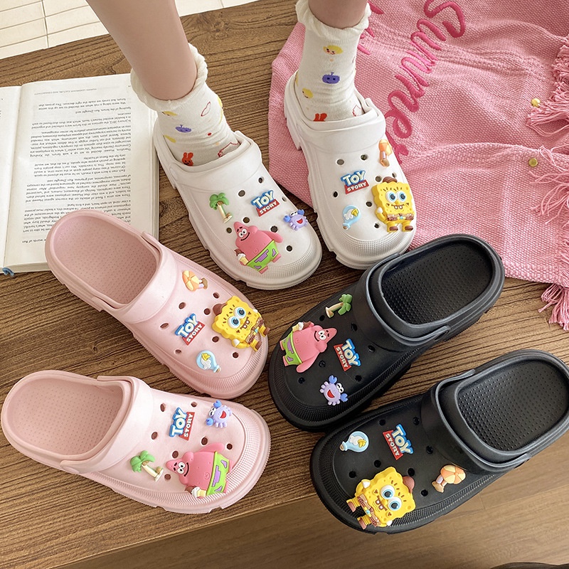 FEIJIANU dép Cross dép sandal nữ giày đi biển đáng yêu thoải mái 202371410