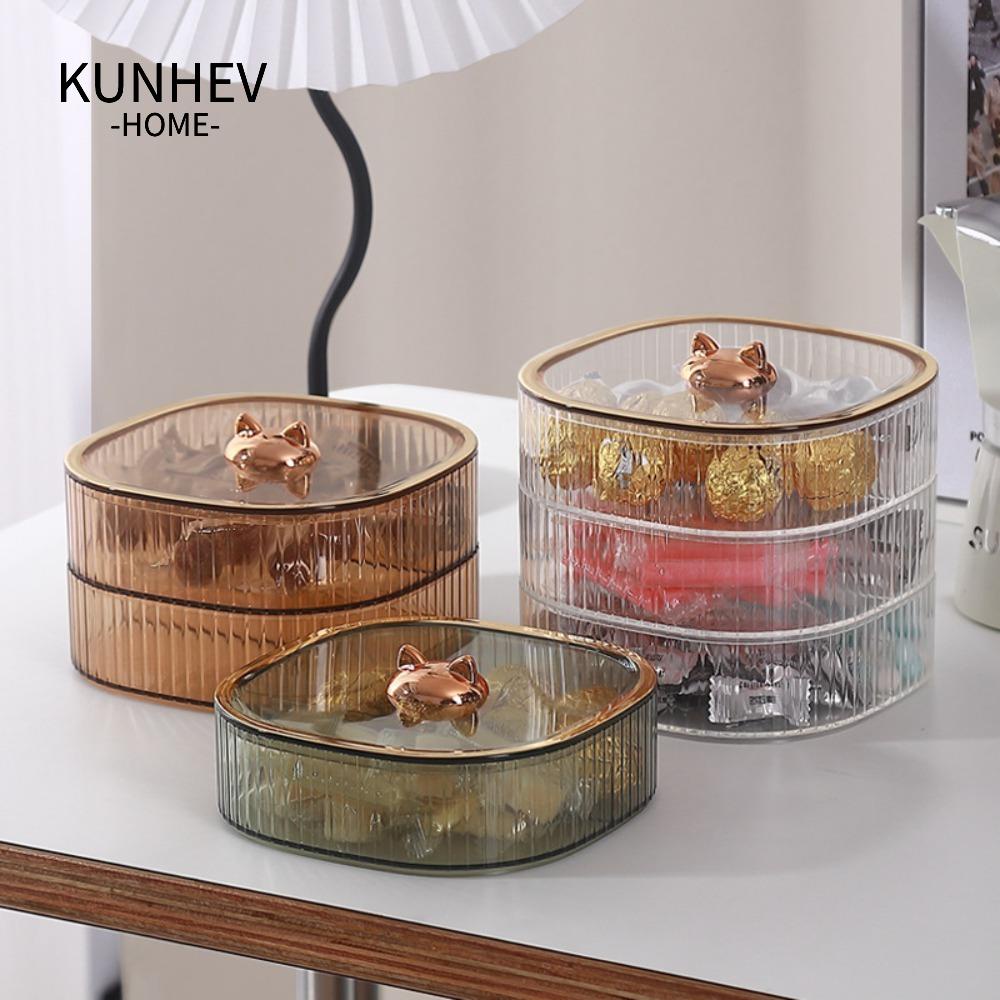 KUNHEV Khay Đựng Trái Cây Có Nắp Đậy Trang Trí Tiệc Tùng