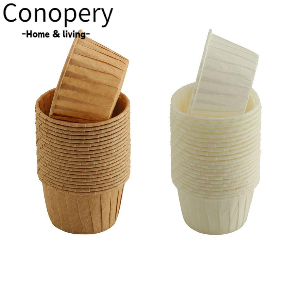 CONOPERY Bộ 100 cái cốc giấy làm bánh cupcake / bánh nướng xốp DIY mới