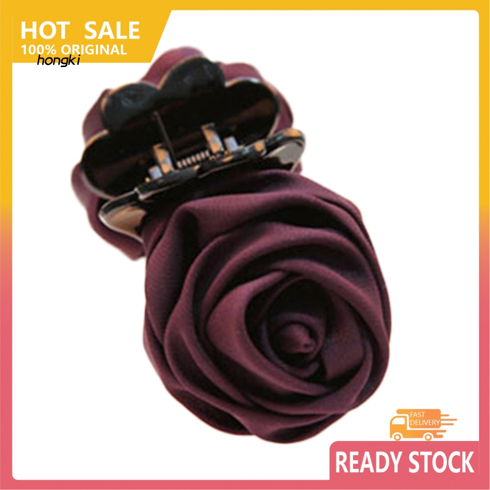 Kẹp Tóc Đuôi Ngựa Hình Hoa Hồng Thanh Lịch Cho Nữ