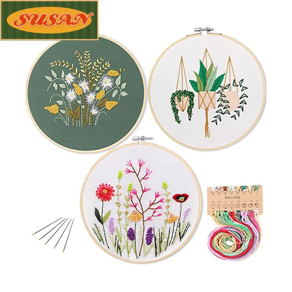 Bộ 3 Cuộn Chỉ Thêu Thủ Công Cho Người Mới Bắt Đầu