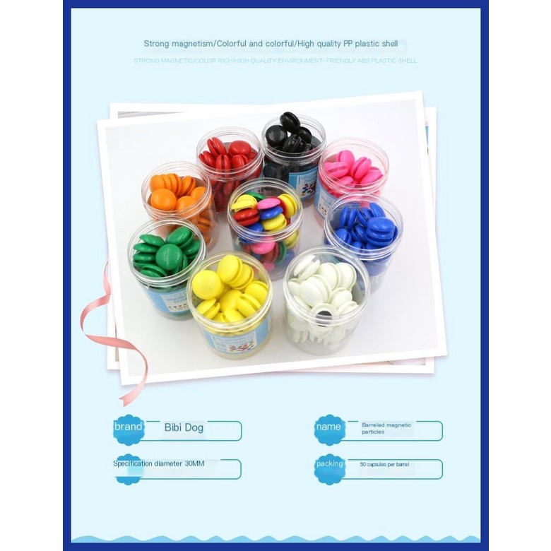 Khóa Nam Châm Tròn Từ Tính Mạnh Mẽ 30mm Màu Sắc 50 Thùng Hỗ Trợ Làm Việc