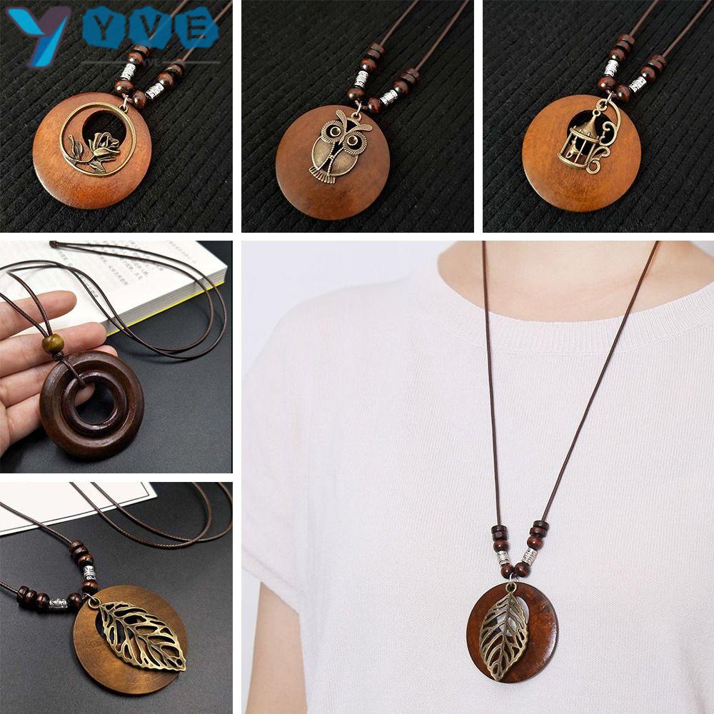 YVE Vòng cổ Da Phong Cách Vintage Thời Trang Cho Nữ