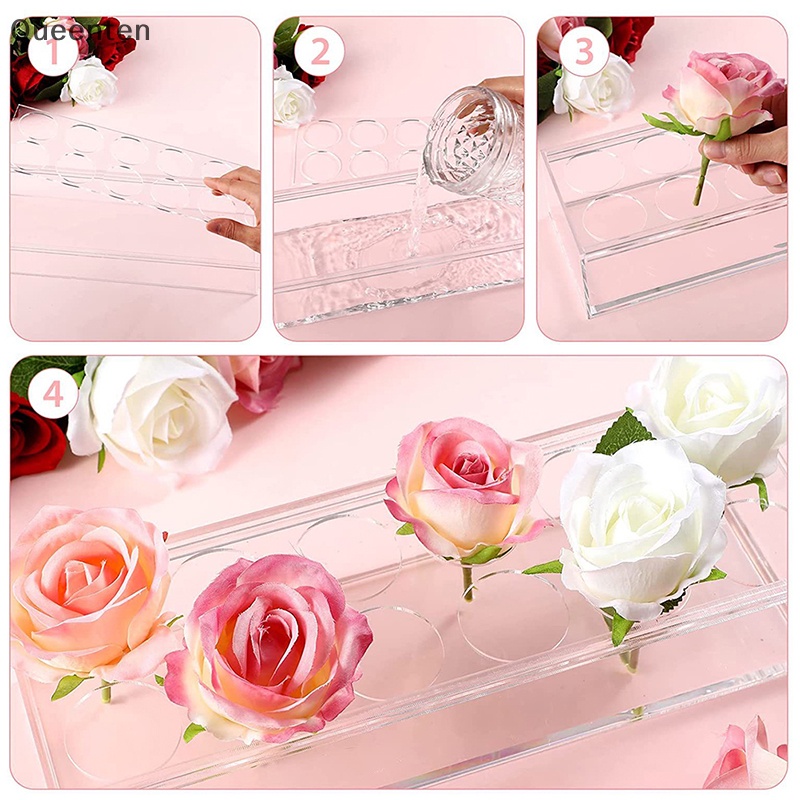 Lọ Hoa Bằng Acrylic Hình Chữ Nhật Dài Dùng Trang Trí