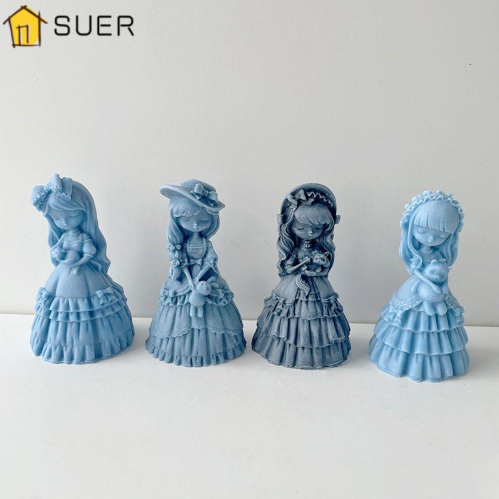 SUENIN Khuôn Silicone Làm Nến Hình Búp Bê SUENIN DIY