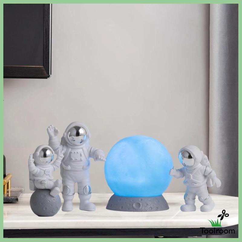 Mô Hình Phi Hành Gia Màu Vàng Kim Để Bàn Trang Trí Nhà Cửa DIY