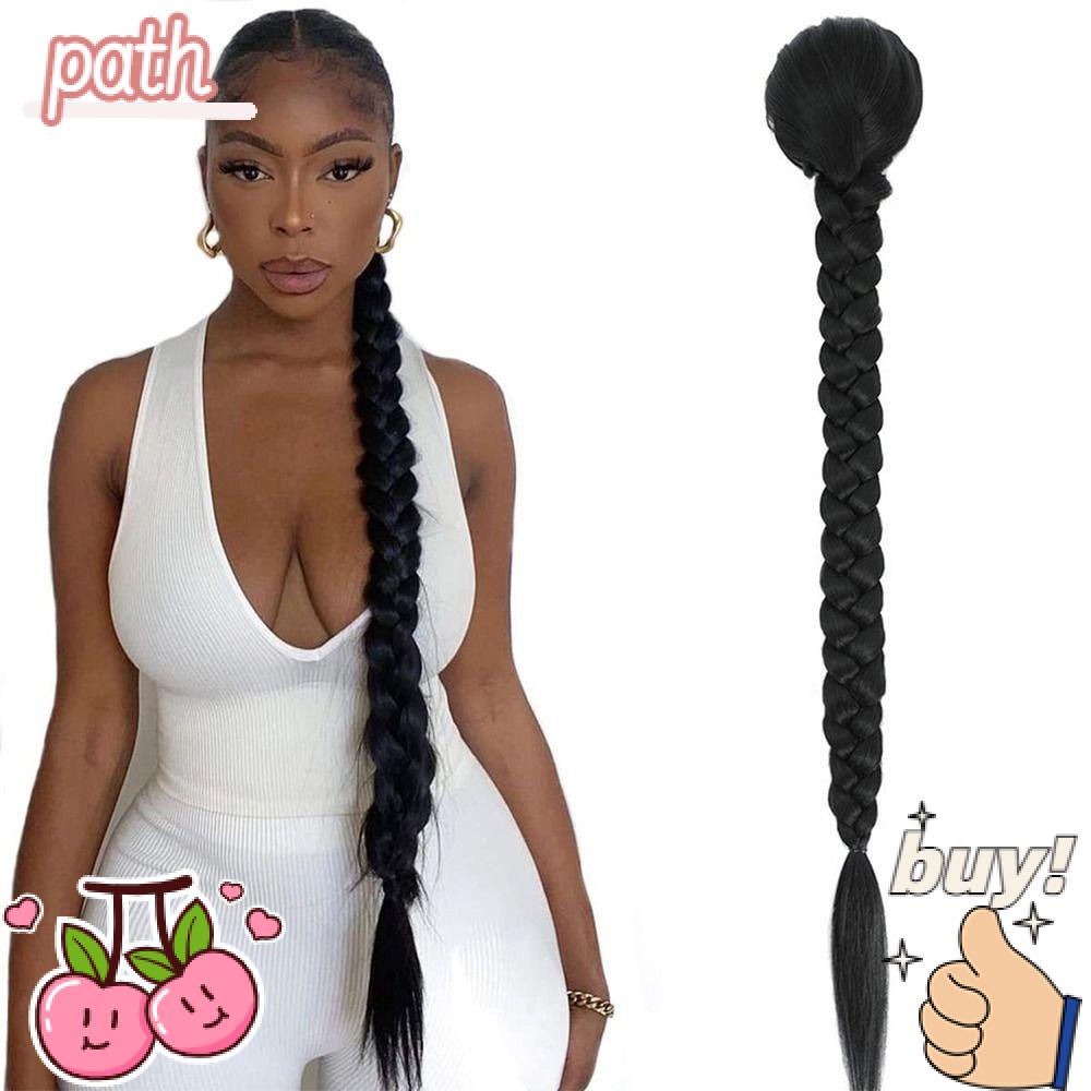 PATH Bím Tóc Giả Dài 30 Inch Bằng Sợi Tổng Hợp Mềm Mại Dành Cho Tập Luyện Đấm Bốc