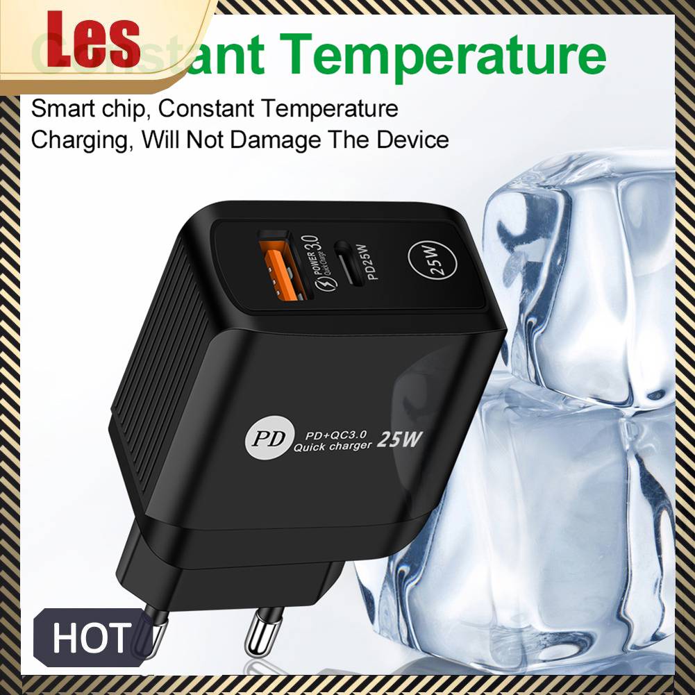 Cốc Sạc Nhanh 25W PD QC3.0 5A USB Type C Cho Điện Thoại