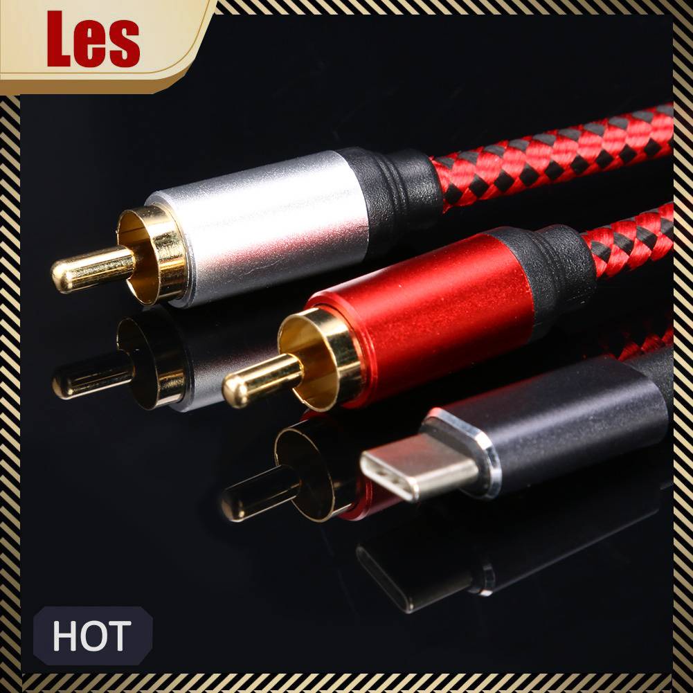 Dây Cáp Chuyển Đổi Cổng USB Type C Sang 2 RCA Cho Xiaomi Huawei