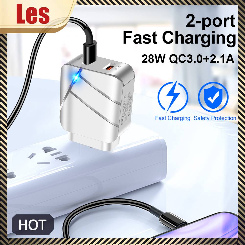 Củ Sạc Nhanh 28W Cổng USB 3.0 Cho Điện Thoại Và Máy Tính Bảng