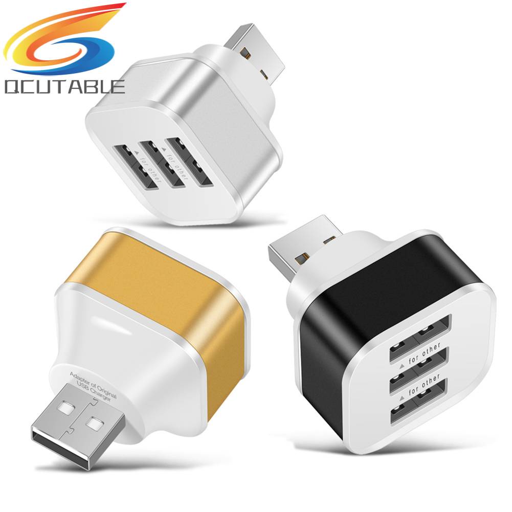 Bộ SạC ĐiệN ThoạI HUB 3 CổNg Usb 2.0 DàNh Cho ĐiệN ThoạI