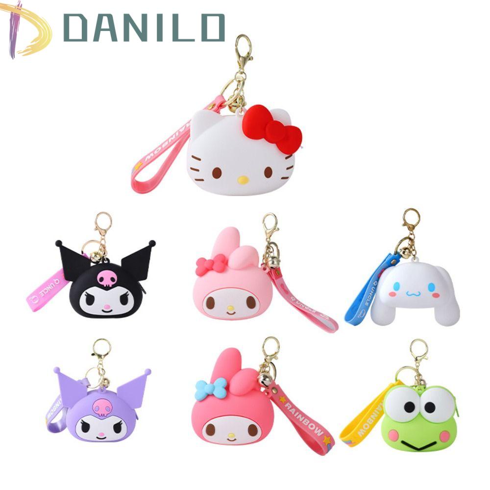 DANILO Móc Khóa Kiêm Ví Tiền Xu Bằng Silicon Hình Kuromi Cinnamonroll Melody Hoạt Hình Dễ Thương Đa Năng