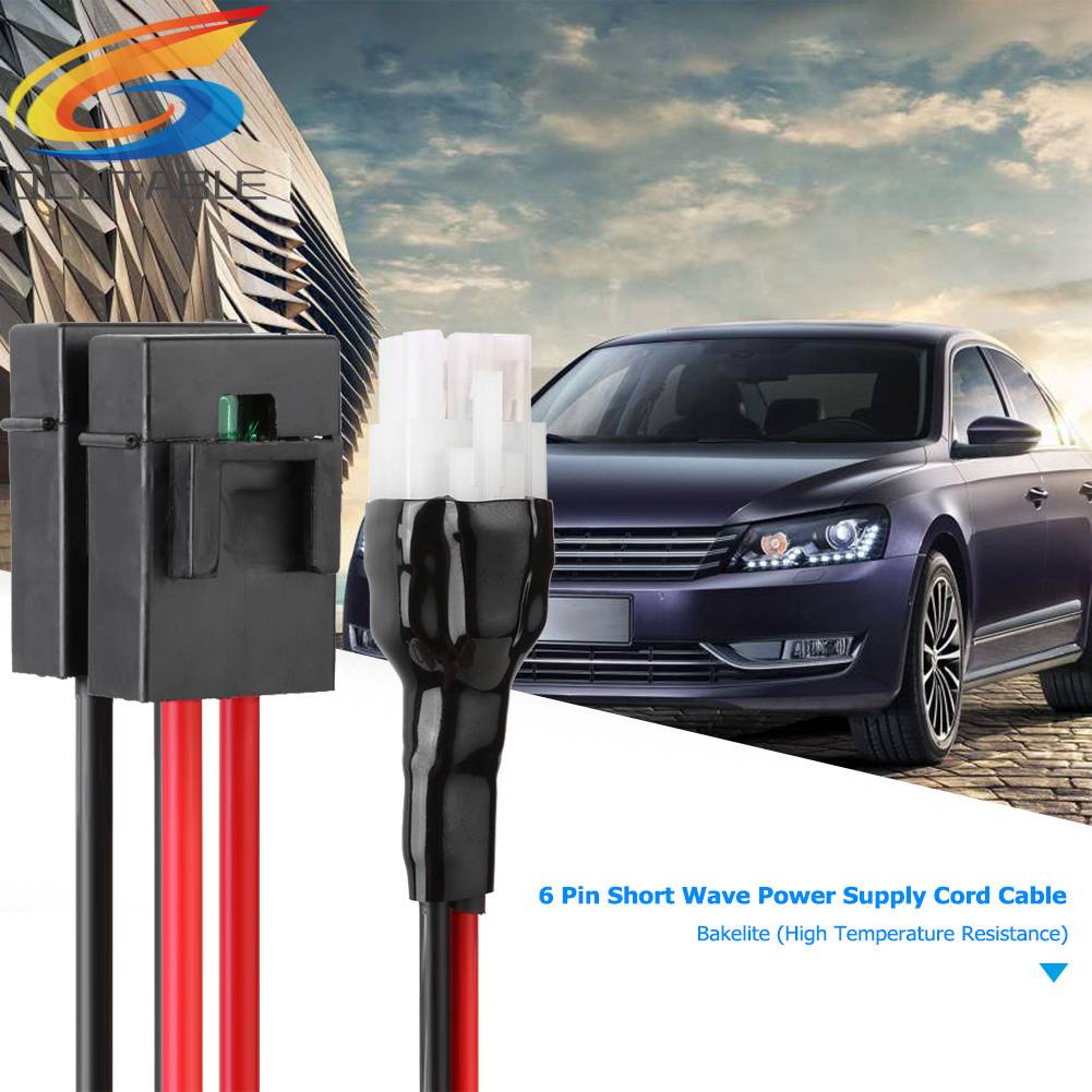 Dây Cáp Nguồn Sóng Ngắn 1m 3.3ft 30A 6Pin Dành Cho Radio Yaesu FT-857D FT-897D