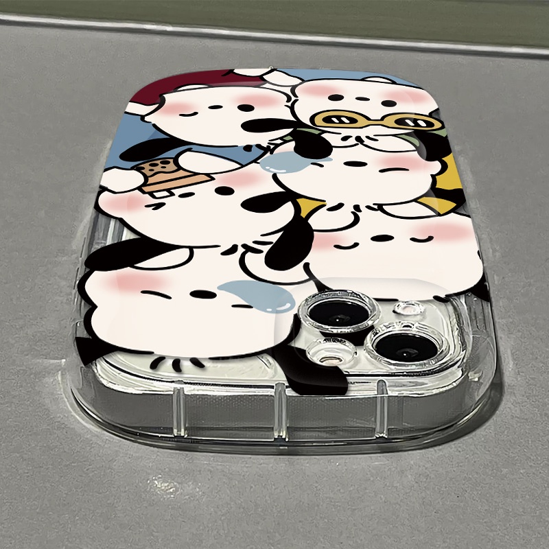 Ốp Điện Thoại Silicon TPU Mềm Trong Suốt Chống Sốc In Hình Cún Dễ Thương Cho IPhone 14 12 13 11 Pro XS Max XR X 8 + 7 Plus