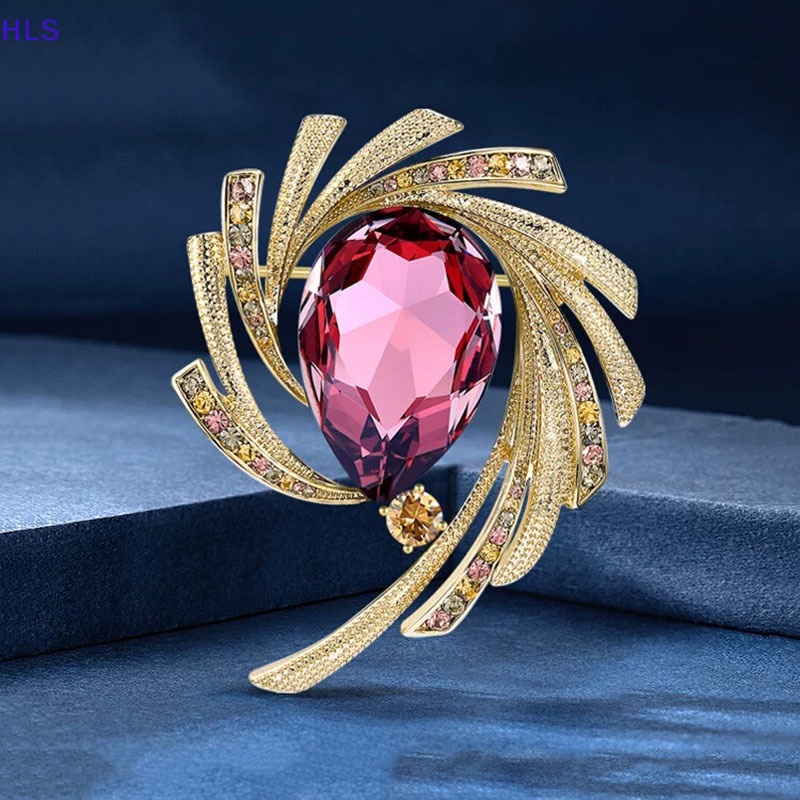 Ghim Cài Áo Đính Đá Pha Lê Nhẹ Nhàng Thanh Lịch Cao Cấp Cho Nữ