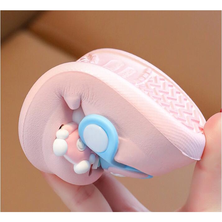 CROCS Xăng đan Đế Cao Su Mềm Chống Trượt Hình Thỏ Đáng Yêu Dành Cho Trẻ Em