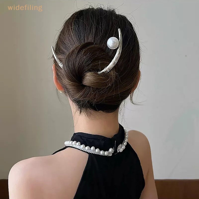 Kẹp Tóc Hình Bán Nguyệt Đính Ngọc Trai Giả Thời Trang Cho Nữ