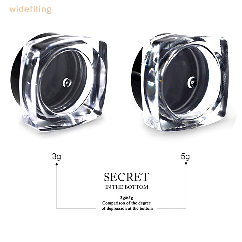 Set 10 Lọ Nhựa Rỗng Mini Đựng Mỹ Phẩm / Kem / Lotion Tiện Dụng