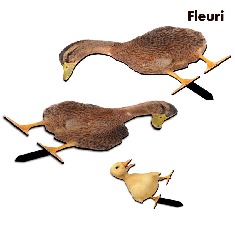 Bộ 3 Bức Tượng Vịt Dùng Trang Trí Lối Đi Sân Vườn